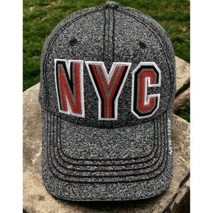 NYC Robin Ruth Hat New York City Multi-Color Letters Grey Heather Fashion Cap